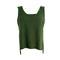 New Women Knitted Sweater Solid Color Round Neck Sleeveless Irregular Hem Mini Pullover Knitwear Grey/Army Green/Dark Blue