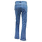 New Vintage Women Mid Waist Denim Mom Jeans Asymmetric Cuffs Washed Straight Boyfriend Jeans Blue