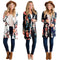 Women Kimono Cardigan Floral Print Bikini Cover Up Boho Long Loose Casual Beach Robe Blouse Top