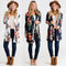 Women Kimono Cardigan Floral Print Bikini Cover Up Boho Long Loose Casual Beach Robe Blouse Top