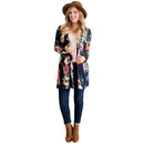 Women Kimono Cardigan Floral Print Bikini Cover Up Boho Long Loose Casual Beach Robe Blouse Top