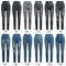 Women Leggings Faux Denim Jeans Printed Skinny Trousers Casual Tights Stretch Slim Pencil Pants