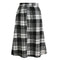 Winter Women Plaid Skirt Woolen High Elastic Waist Elegant A-Line Vintage Warm Midi Skirts