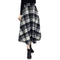 Winter Women Plaid Skirt Woolen High Elastic Waist Elegant A-Line Vintage Warm Midi Skirts