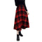 Winter Women Plaid Skirt Woolen High Elastic Waist Elegant A-Line Vintage Warm Midi Skirts