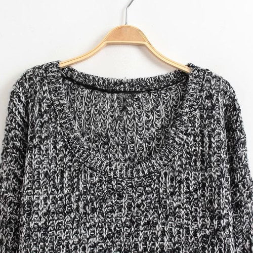 New Women Knitted Sweater Solid Color Batwing Long Sleeve Loose Warm Jumper Coat Pullover Knitwear