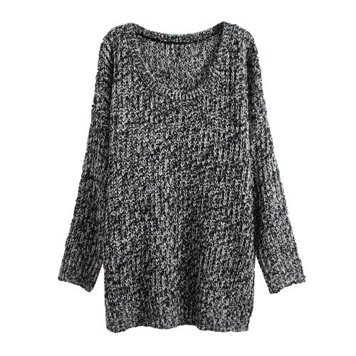 New Women Knitted Sweater Solid Color Batwing Long Sleeve Loose Warm Jumper Coat Pullover Knitwear