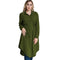 Women Plus Size Shirt Dress Long Sleeve Irregular Hem Belted Solid Casual Tunic Long Blouse Top