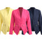 Autumn Spring Business Suit Women Blazer Coat Outwear Long Sleeves High-Low Hem Elegant Jacket