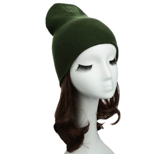 New Unisex Women Men Beanie Hat Solid Color Warm Hip-Hop Knitted Cap