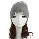 New Women Men Knitted Beanie Hat Letter Wave Stripe Round Top Turn-up Warm Dance Cap