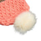 Women Winter Knitted Hat Knit Crochet Faux Fur Pom-Pom Beret Hat Braided Ski Cap