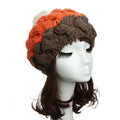 Fashion Women Cute Knitted Hat Crochet Faux Rabbit Fur Ball Beret Beanie Knit Ear Protectors Hats Girl Warm Cap