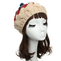 Fashion Women Cute Knitted Hat Crochet Faux Rabbit Fur Ball Beret Beanie Knit Ear Protectors Hats Girl Warm Cap