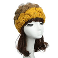 Fashion Women Cute Knitted Hat Crochet Faux Rabbit Fur Ball Beret Beanie Knit Ear Protectors Hats Girl Warm Cap