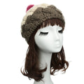 Fashion Women Cute Knitted Hat Crochet Faux Rabbit Fur Ball Beret Beanie Knit Ear Protectors Hats Girl Warm Cap