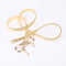 New Fashion Women Belt Bow Clasp Front Stretch Spring Waist Strap Skinny Elastic Waistband Gold/Silver