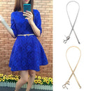 New Fashion Women Belt Bow Clasp Front Stretch Spring Waist Strap Skinny Elastic Waistband Gold/Silver