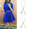 New Fashion Women Belt Bow Clasp Front Stretch Spring Waist Strap Skinny Elastic Waistband Gold/Silver