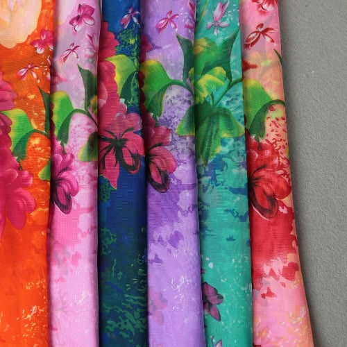 New Fashion Women Chiffon Scarf Colorful Floral Pattern Print Gradient Long Shawl Pashmina Elegant Thin Scarf