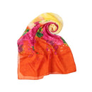 New Fashion Women Chiffon Scarf Colorful Floral Pattern Print Gradient Long Shawl Pashmina Elegant Thin Scarf