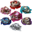 New Fashion Women Chiffon Scarf Folding Fan Floral Print Long Shawl Beach  Pashmina Elegant Thin Scarf