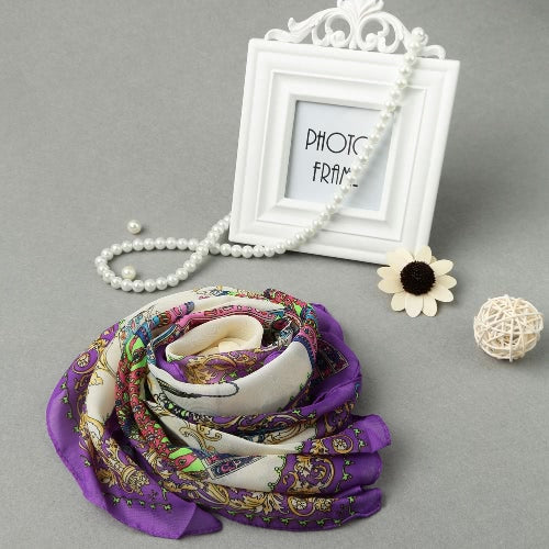 New Fashion Women Chiffon Scarf Folding Fan Floral Print Long Shawl Beach  Pashmina Elegant Thin Scarf