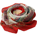 New Fashion Women Chiffon Scarf Folding Fan Floral Print Long Shawl Beach  Pashmina Elegant Thin Scarf