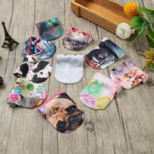 New Fashion Women Socks Cute Cartoon Print Low Cut Ankle Breathable Stretchy Casual Socks