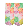 New Fashion Women Socks Cute Cartoon Print Low Cut Ankle Breathable Stretchy Casual Socks