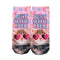 New Fashion Women Socks Cute Cartoon Print Low Cut Ankle Breathable Stretchy Casual Socks