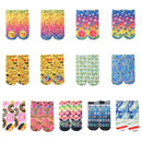 New Fashion Women Socks Cute Print Low Cut Ankle Breathable Stretchy Casual Socks