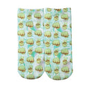 New Fashion Women Socks Cute Print Low Cut Ankle Breathable Stretchy Casual Socks