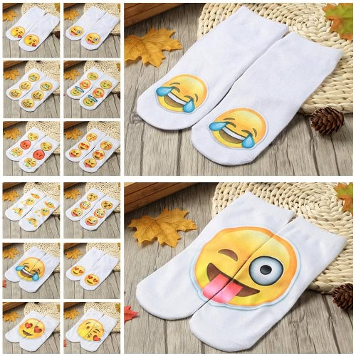 New Fashion Women Socks Cute Print Low Cut Ankle Breathable Stretchy Casual Socks