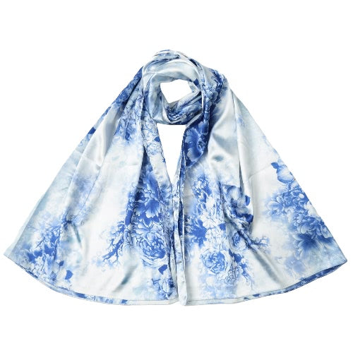 New Fashion Women Silk Scarf Special Pattern Print Long Shawl Elegant Vintage Soft Cape