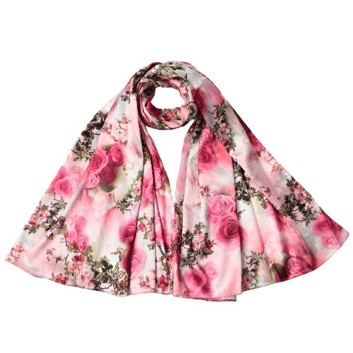 New Fashion Women Silk Scarf Special Pattern Print Long Shawl Elegant Vintage Soft Cape