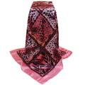 New Vintage Women Scarf Contrast Print Square Design Wraparound Thin shawl Satin Kerchief