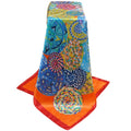 New Vintage Women Scarf Contrast Print Square Design Wraparound Thin shawl Satin Kerchief