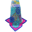 New Vintage Women Scarf Contrast Print Square Design Wraparound Thin shawl Satin Kerchief