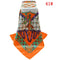 New Vintage Women Scarf Contrast Print Square Design Wraparound Thin shawl Satin Kerchief