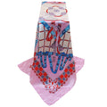 New Vintage Women Scarf Contrast Print Square Design Wraparound Thin shawl Satin Kerchief