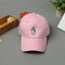 New Fashion Women Men Cap Solid Color Embroidery Pattern Snap Flat Baseball Hip-Pop Cap White/Pink/Black