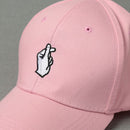 New Fashion Women Men Cap Solid Color Embroidery Pattern Snap Flat Baseball Hip-Pop Cap White/Pink/Black