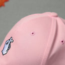 New Fashion Women Men Cap Solid Color Embroidery Pattern Snap Flat Baseball Hip-Pop Cap White/Pink/Black