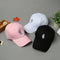 New Fashion Women Men Cap Solid Color Embroidery Pattern Snap Flat Baseball Hip-Pop Cap White/Pink/Black