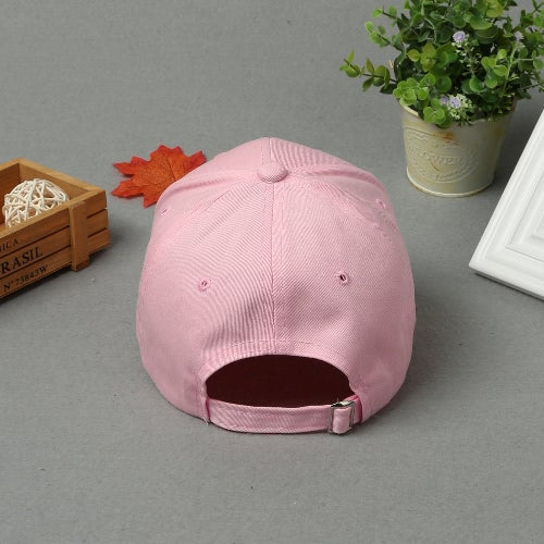 New Fashion Women Men Cap Solid Color Embroidery Pattern Snap Flat Baseball Hip-Pop Cap White/Pink/Black