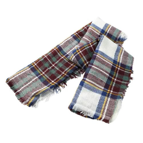 New Fashion Women Pashmina Scarf Plaid Print Tassel Long Shawl Vintage Warm Cape