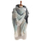 New Women Square Scarf Faux Cashmere Pashmina Contrast Color Plaids Tassels Vintage Shawl