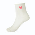 New Women Girl Socks Solid Heart-Shaped Print Breathable Stretchy Casual Sport Long Socks