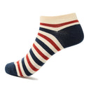 Fashion Men Women Ankle Socks Contrast Flag Stripe Star Thin Breathable Stretch Boat Sock Slippers